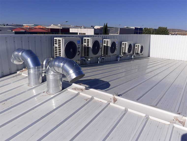instalación de aire acondicionado en el tejado Zamora